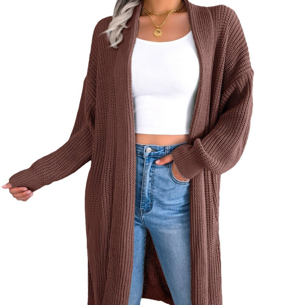 Damer lös stickad cardigan med elegant snitt Mirla-Eva Jonsson