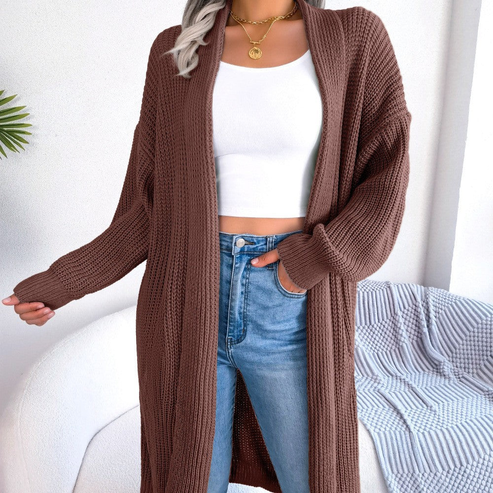 Damer lös stickad cardigan med elegant snitt Mirla-Eva Jonsson