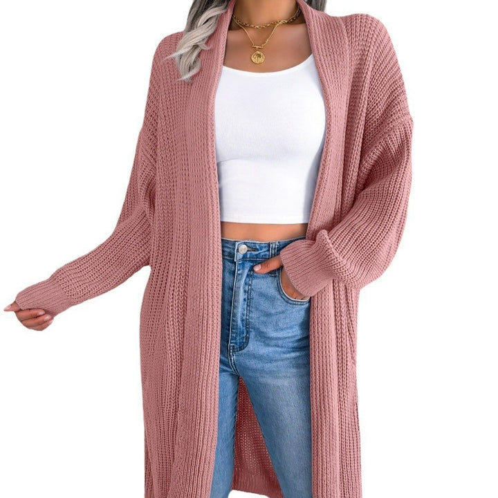 Damer lös stickad cardigan med elegant snitt Mirla-Eva Jonsson