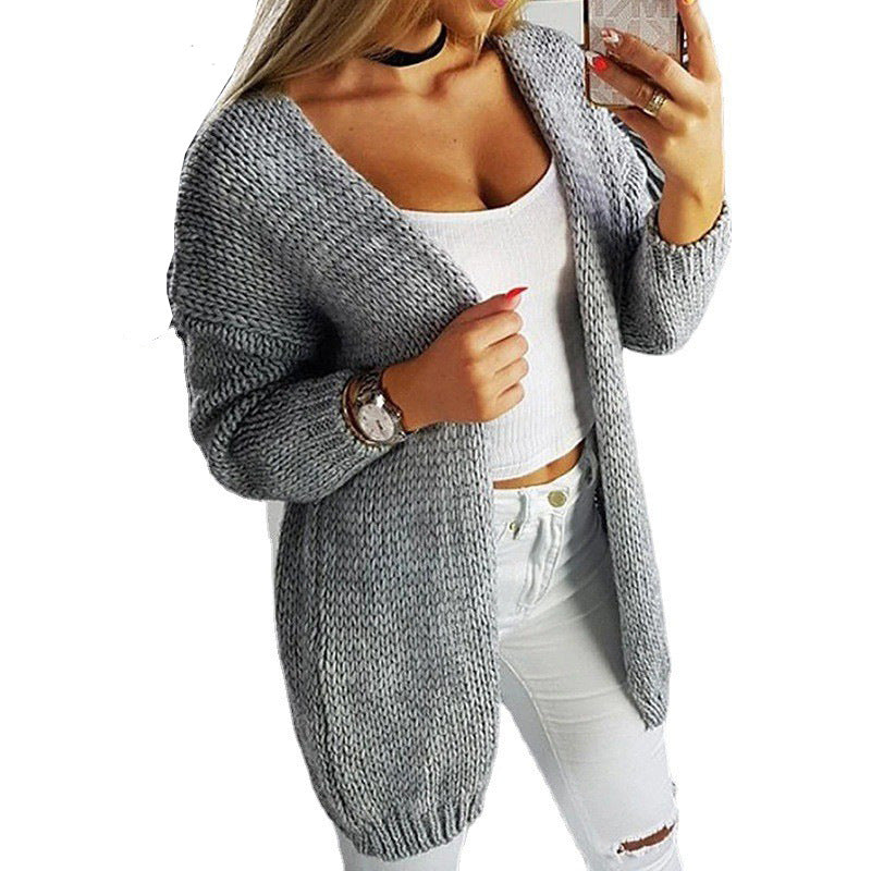 Damer lös stickad cardigan med mjukt material och avslappnad snitt Mirla-Eva Jonsson