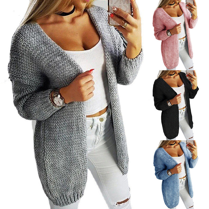 Damer lös stickad cardigan med mjukt material och avslappnad snitt Mirla-Eva Jonsson