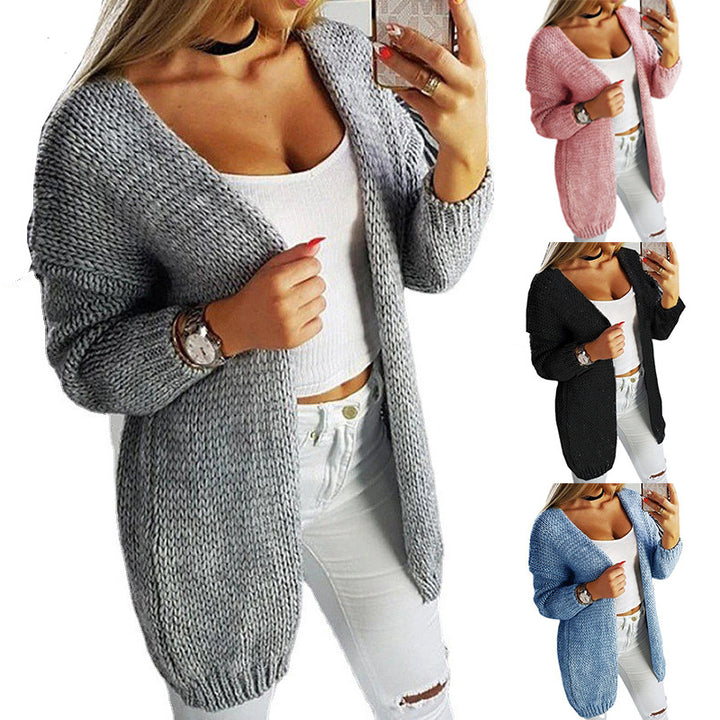 Damer lös stickad cardigan med mjukt material och avslappnad snitt Mirla-Eva Jonsson