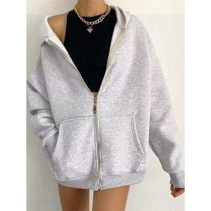 Damer lös zip hoodie Mirla-Eva Jonsson