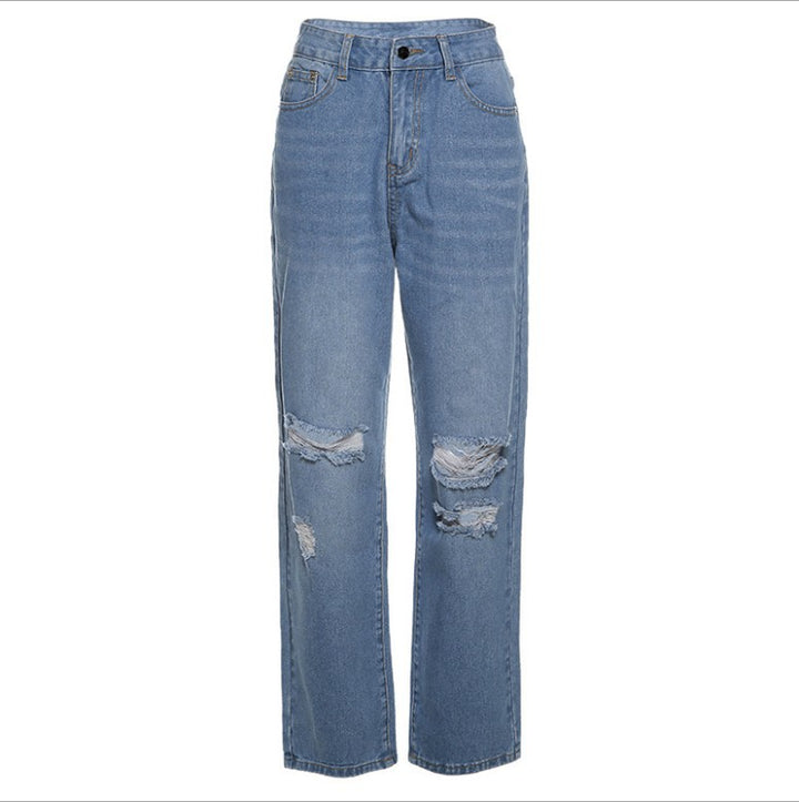 Damer lösa högmidjade förstörda jeans Mirla-Eva Jonsson