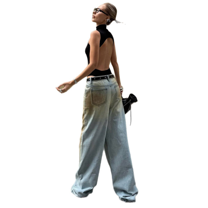 Damer lösa jeans med unik vintage-tvätt Mirla-Eva Jonsson