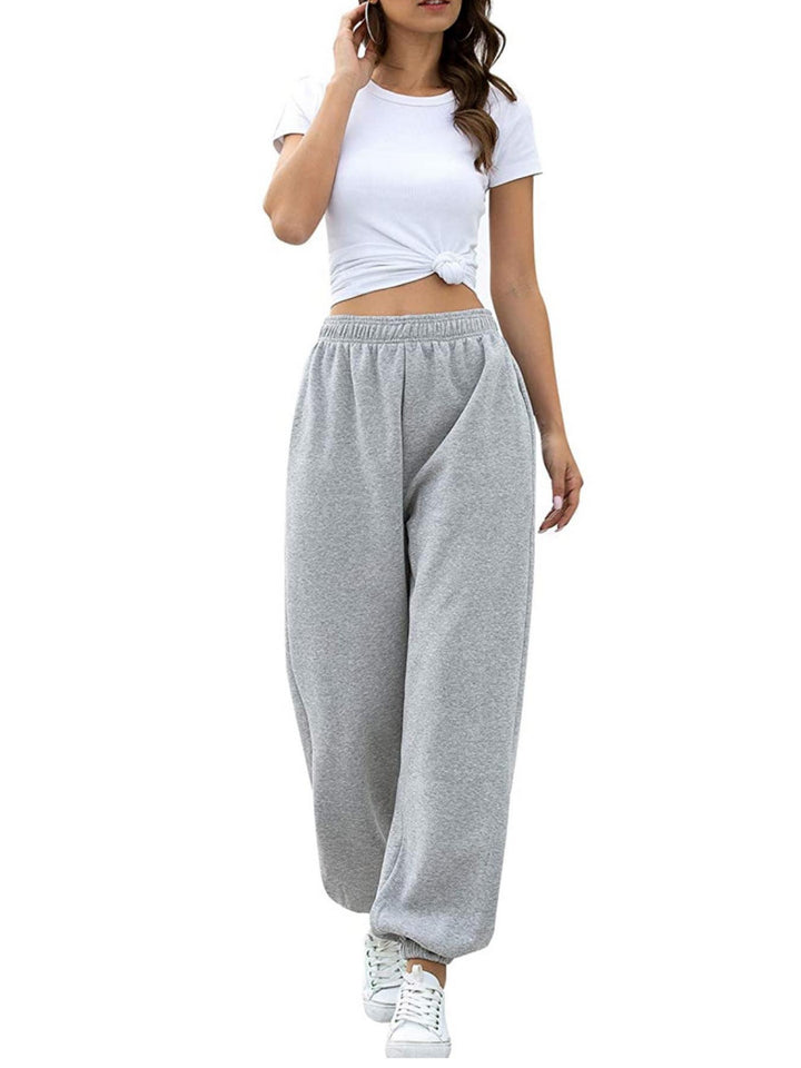 Damer lösa sweatpants med elastisk midja och sidfickor Mirla-Eva Jonsson