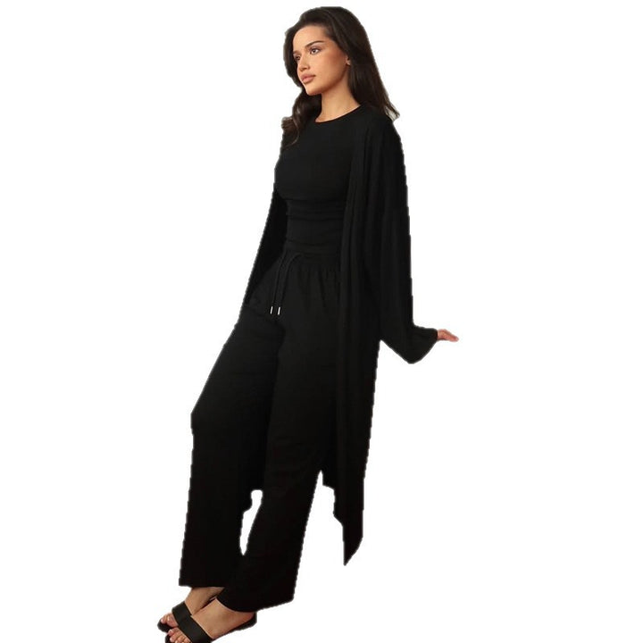 Damer loungewear-set med öppen jacka och vida byxor Mirla-Eva Jonsson