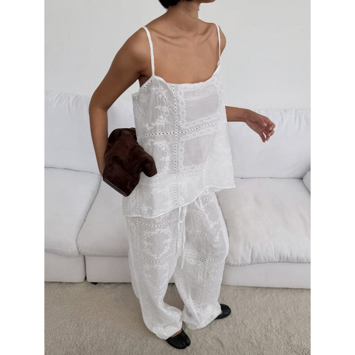 Damer luftig Lounge-set med romantiska broderier Mirla-Eva Jonsson