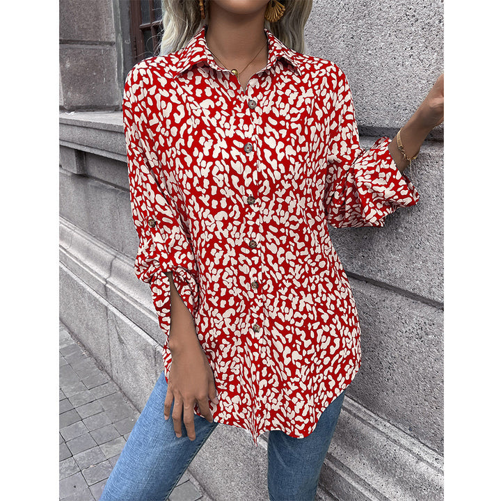 Damer luftig blus-shirt med djurmönster och bekväm passform Eva Jonsson-Eva Jonsson