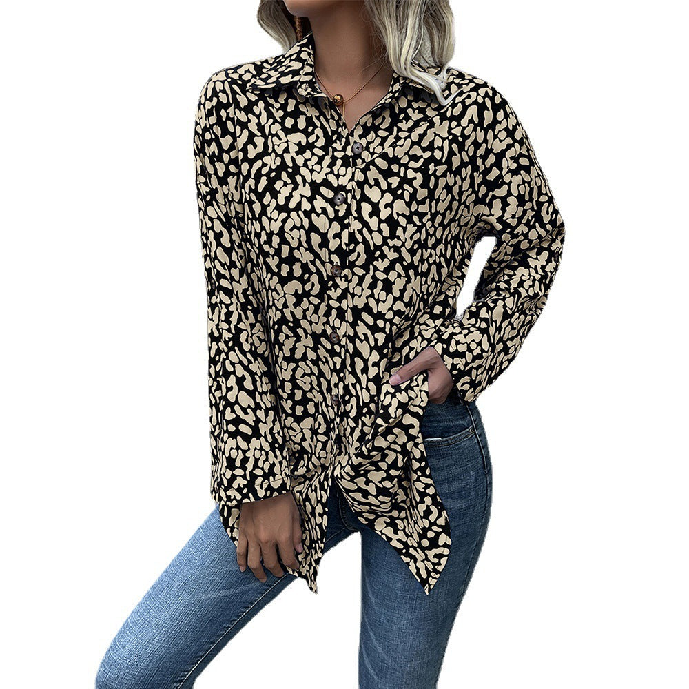 Damer luftig blus-shirt med djurmönster och bekväm passform Eva Jonsson-Eva Jonsson