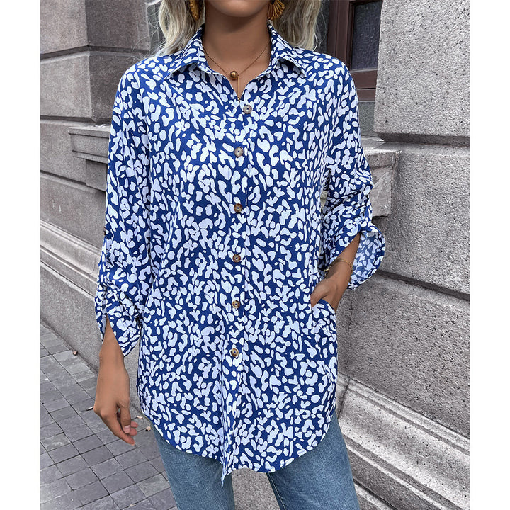 Damer luftig blus-shirt med djurmönster och bekväm passform Eva Jonsson-Eva Jonsson