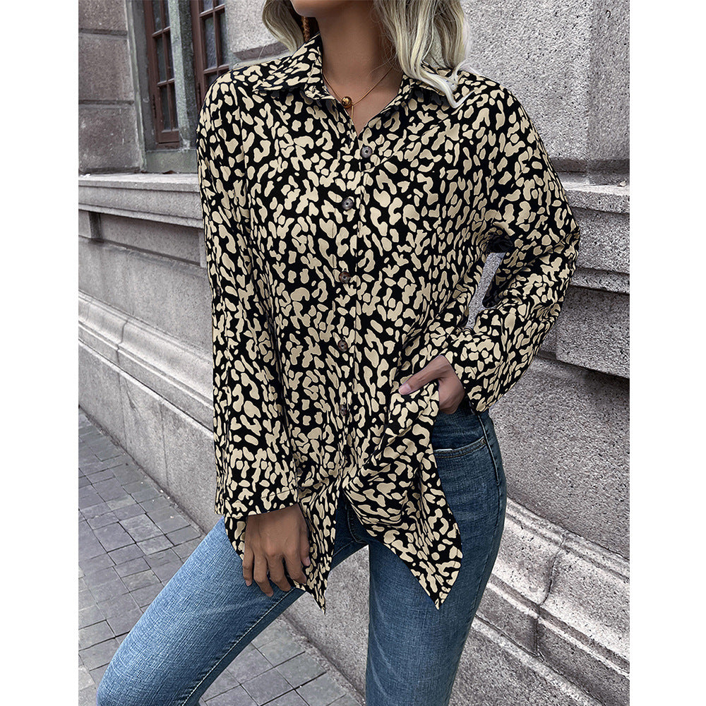 Damer luftig blus-shirt med djurmönster och bekväm passform Eva Jonsson-Eva Jonsson