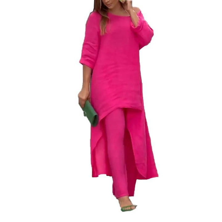Damer luftig kaftan-stil tvådelad med asymmetrisk skärning Mirla-Eva Jonsson