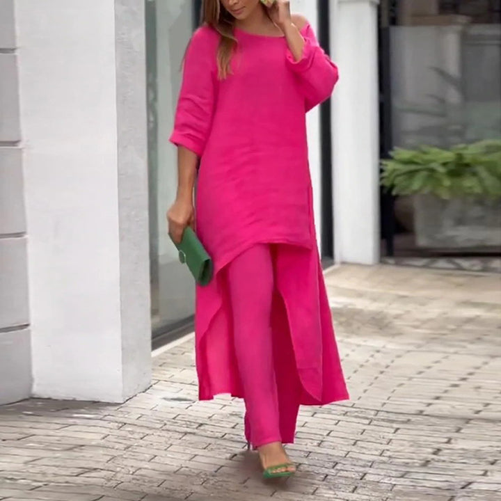 Damer luftig kaftan-stil tvådelad med asymmetrisk skärning Mirla-Eva Jonsson