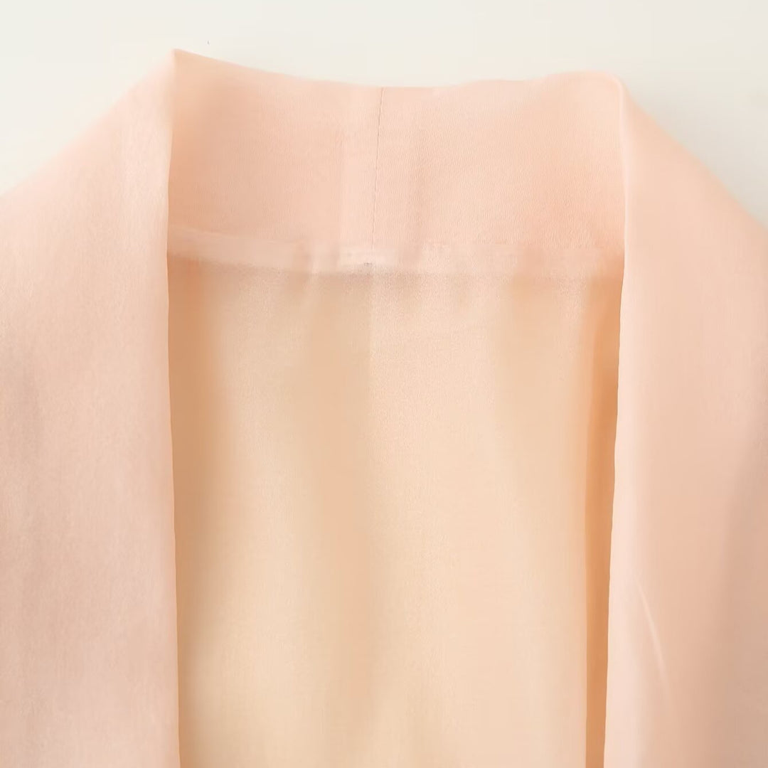 Damer luftig kimono-jacka med floristiska broderier Mirla-Eva Jonsson