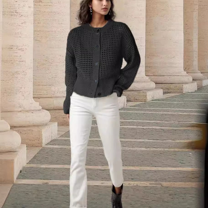 Damer luftig stickad cardigan Eva Jonsson-Eva Jonsson