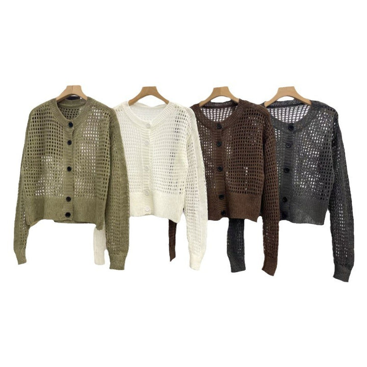 Damer luftig stickad cardigan Eva Jonsson-Eva Jonsson