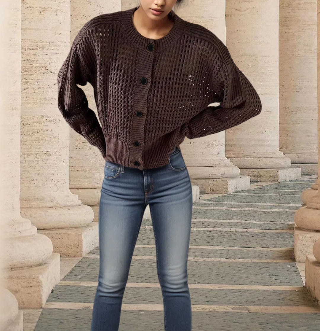 Damer luftig stickad cardigan Eva Jonsson-Eva Jonsson