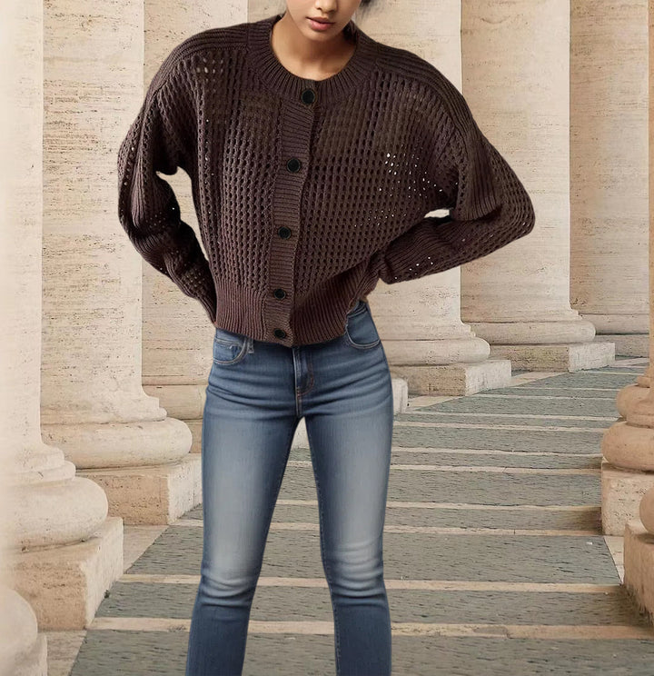 Damer luftig stickad cardigan Eva Jonsson-Eva Jonsson