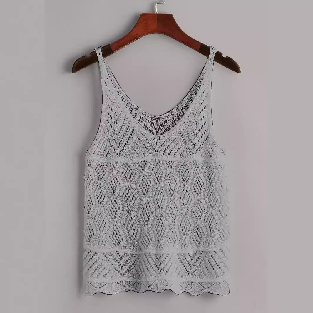 Damer luftig virkad topp Mirla-Eva Jonsson