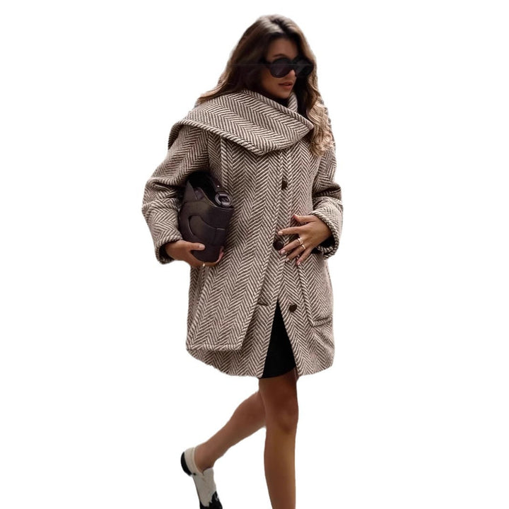 Damer lyx oversize-jacka med strukturerad design Mirla-Eva Jonsson