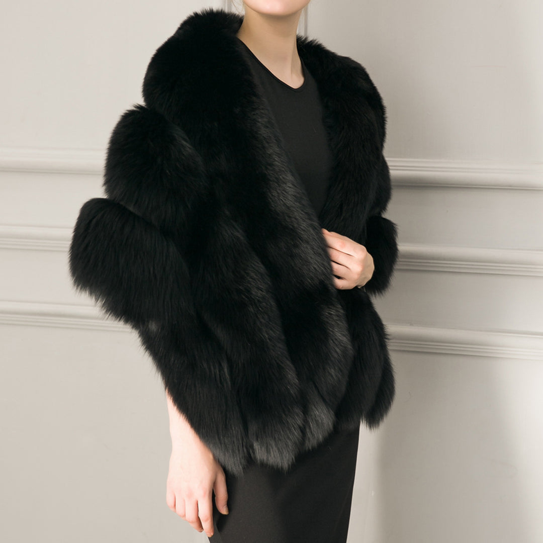 Damer lyxig elegant konstpäls-cape Mirla-Eva Jonsson
