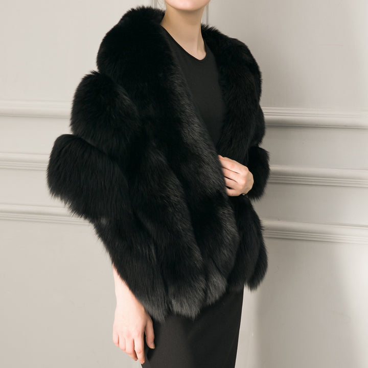 Damer lyxig elegant konstpäls-cape Mirla-Eva Jonsson