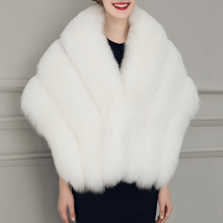 Damer lyxig elegant konstpäls-cape Mirla-Eva Jonsson