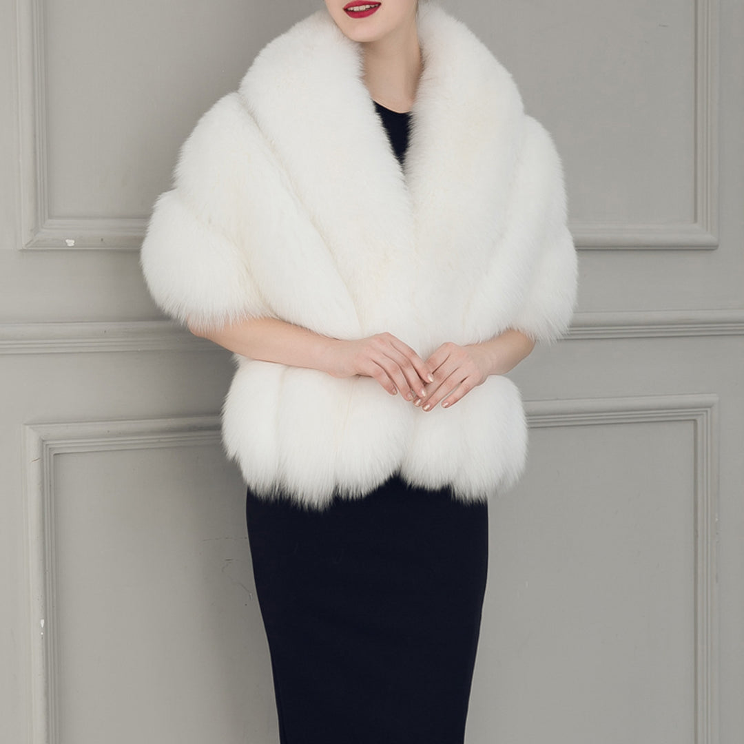 Damer lyxig elegant konstpäls-cape Mirla-Eva Jonsson