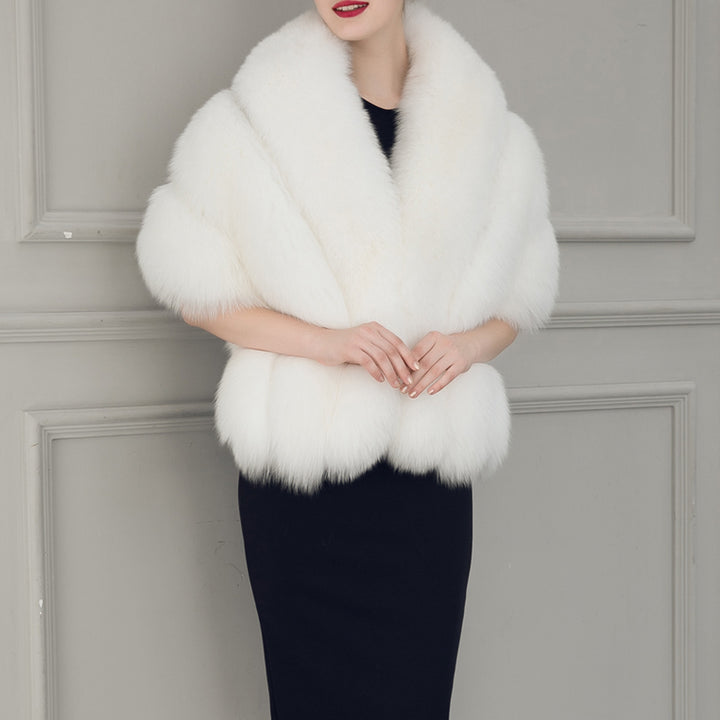 Damer lyxig elegant konstpäls-cape Mirla-Eva Jonsson