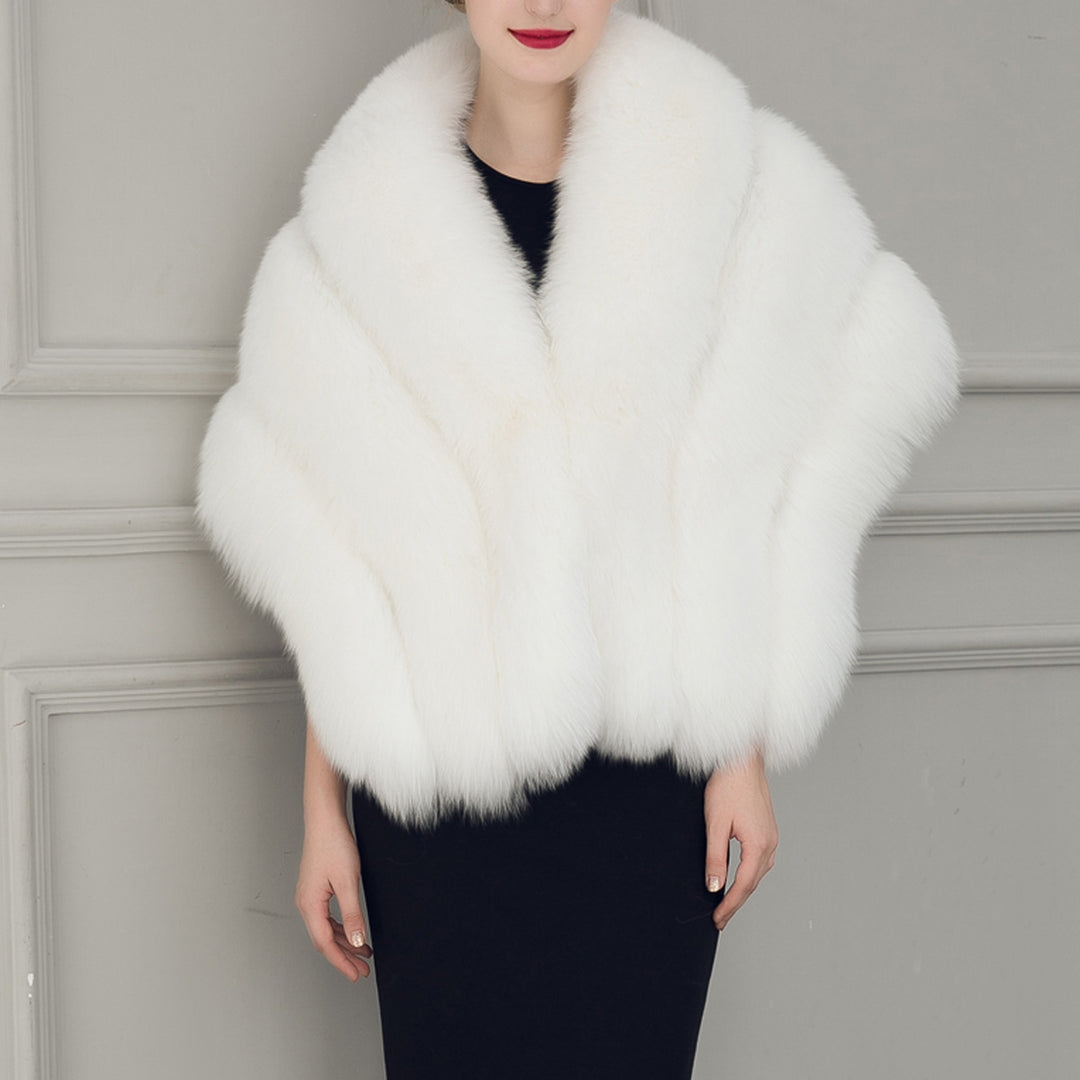 Damer lyxig elegant konstpäls-cape Mirla-Eva Jonsson
