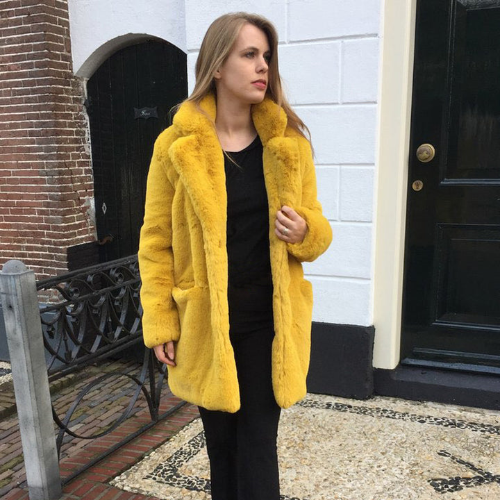 Damer lyxig fleece-kappa Mirla-Eva Jonsson