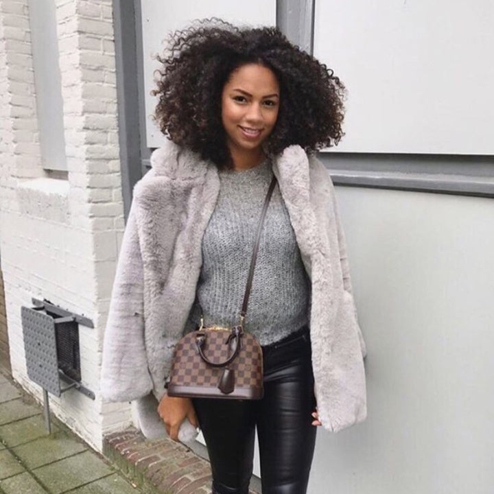 Damer lyxig fleece-kappa Mirla-Eva Jonsson