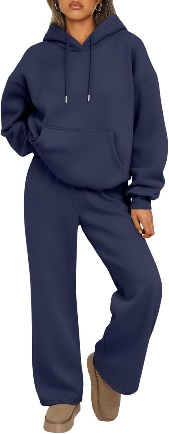 Damer lyxig hoodie med vid passform och bekväma joggingsbyxor Eva Jonsson-Eva Jonsson
