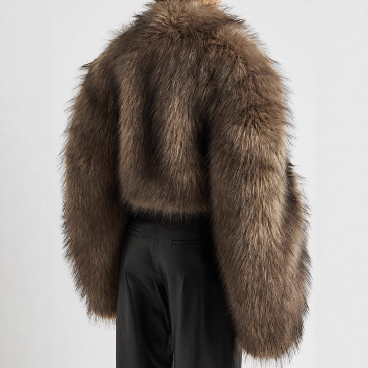 Damer lyxig konstpäls-cropped-bolero Mirla-Eva Jonsson