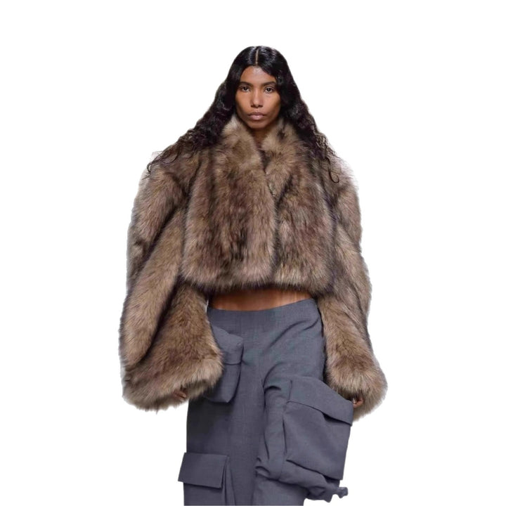 Damer lyxig konstpäls-cropped-bolero Mirla-Eva Jonsson