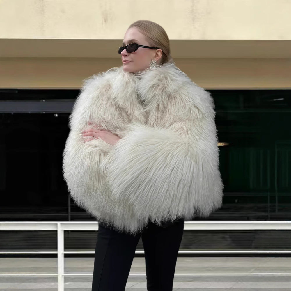 Damer lyxig konstpälsjacka Eva Jonsson-Eva Jonsson