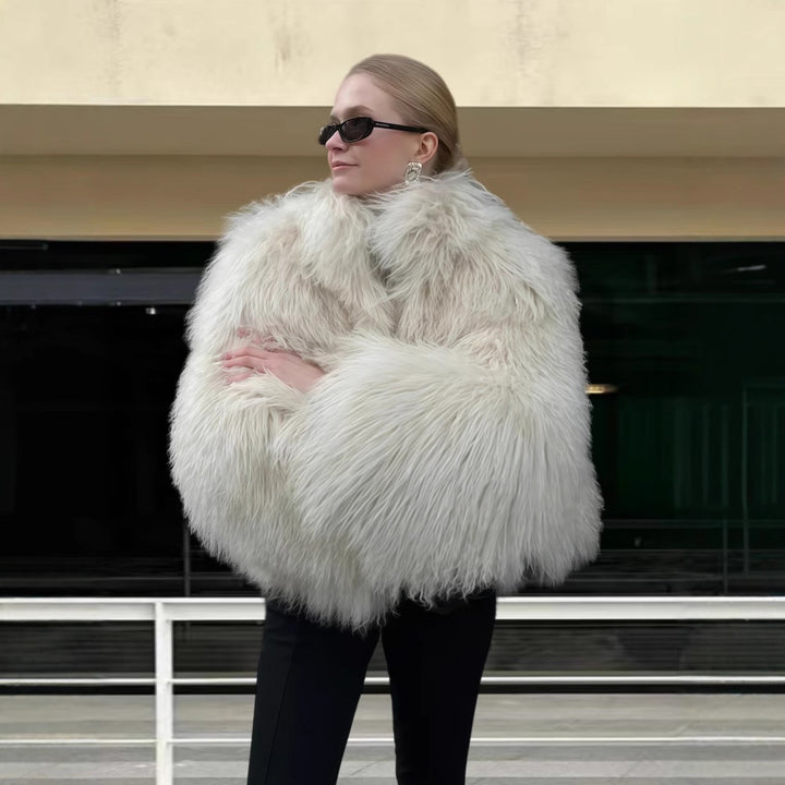 Damer lyxig konstpälsjacka Eva Jonsson-Eva Jonsson