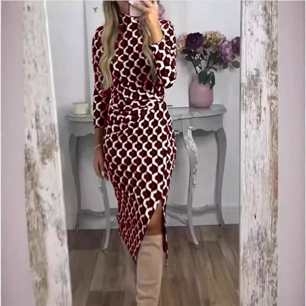 Damer maxiklänning med asymmetrisk design och höga sidssprund Mirla-Eva Jonsson