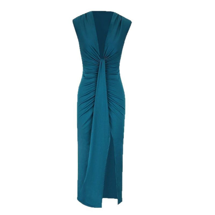 Damer maxiklänning med elegant drapering Mirla-Eva Jonsson