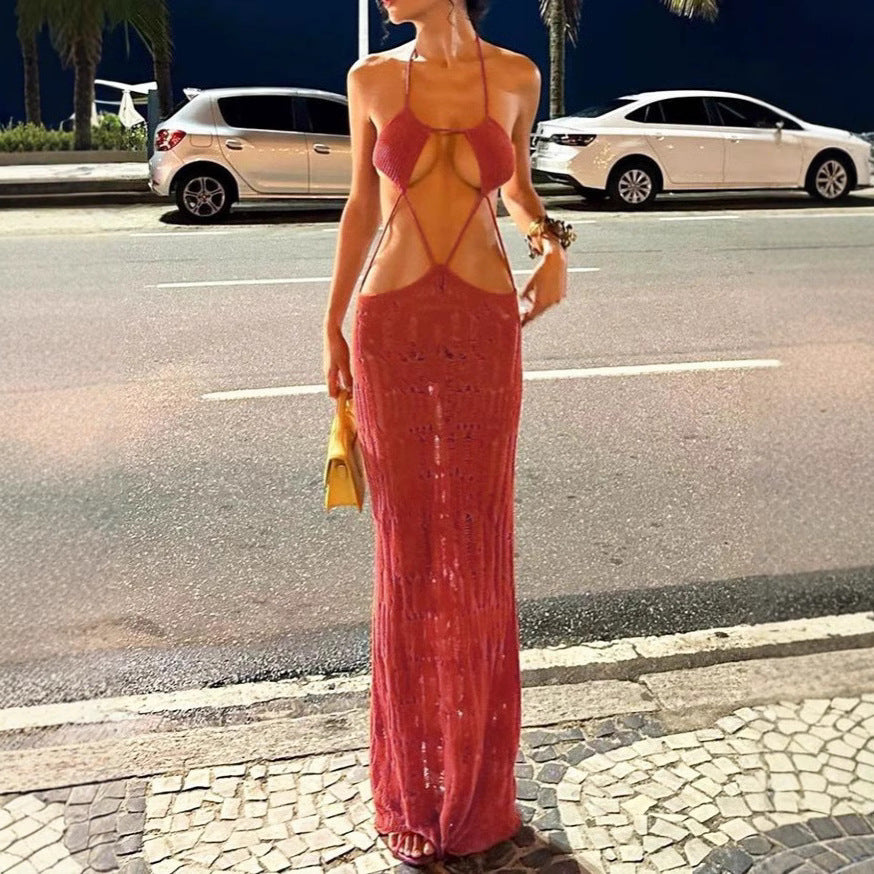 Damer maxiklänning med raffinerad cut-out-design och ömtåliga band Mirla-Eva Jonsson