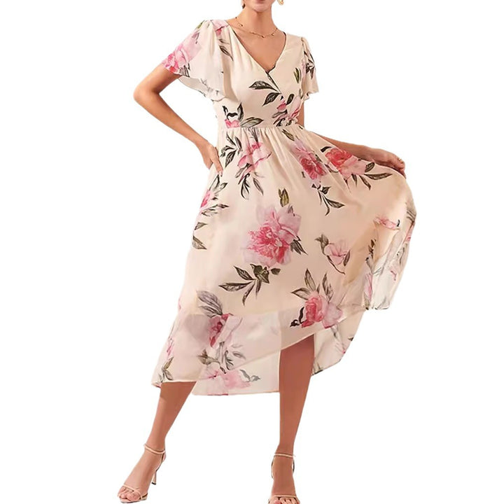 Damer maxiklänning med voluminös kjol och blommönster Mirla-Eva Jonsson