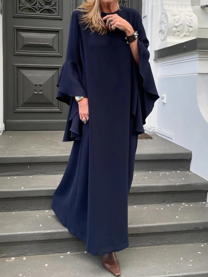 Damer maxiklänning med voluminösa ärmar Mirla-Eva Jonsson