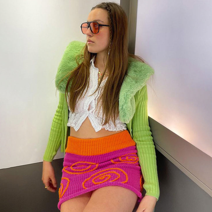 Damer minikjolar med unik spiraldesign Mirla-Eva Jonsson