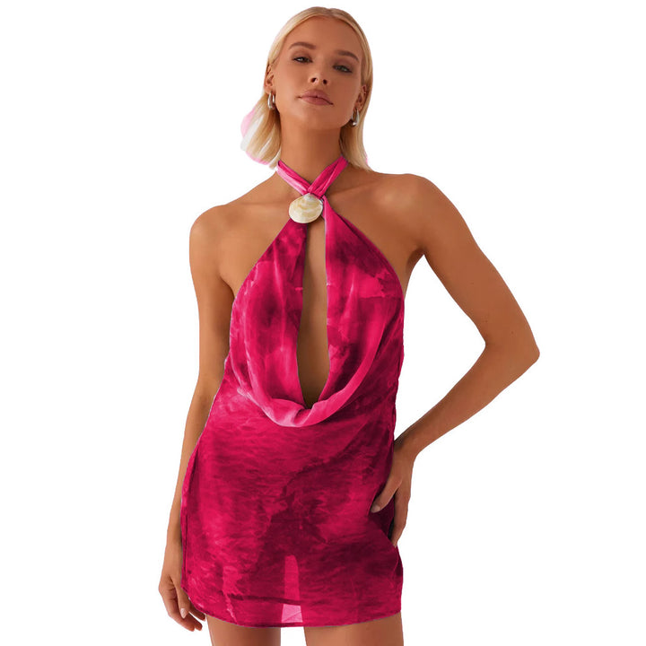 Damer miniklänning med elegant halterneck-design och raffinerad skärning Eva Jonsson-Eva Jonsson