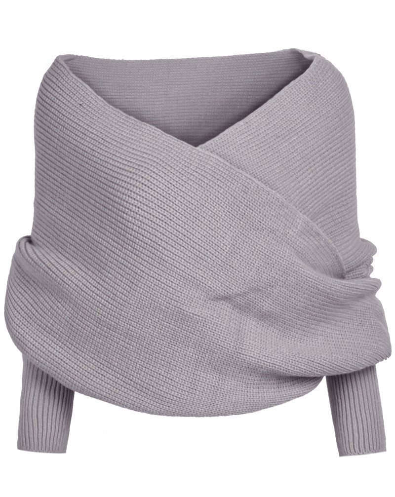 Damer mjukt stickad scarf med modernt knutdesign Eva Jonsson-Eva Jonsson