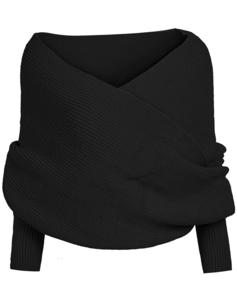 Damer mjukt stickad scarf med modernt knutdesign Eva Jonsson-Eva Jonsson