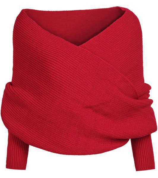 Damer mjukt stickad scarf med modernt knutdesign Eva Jonsson-Eva Jonsson