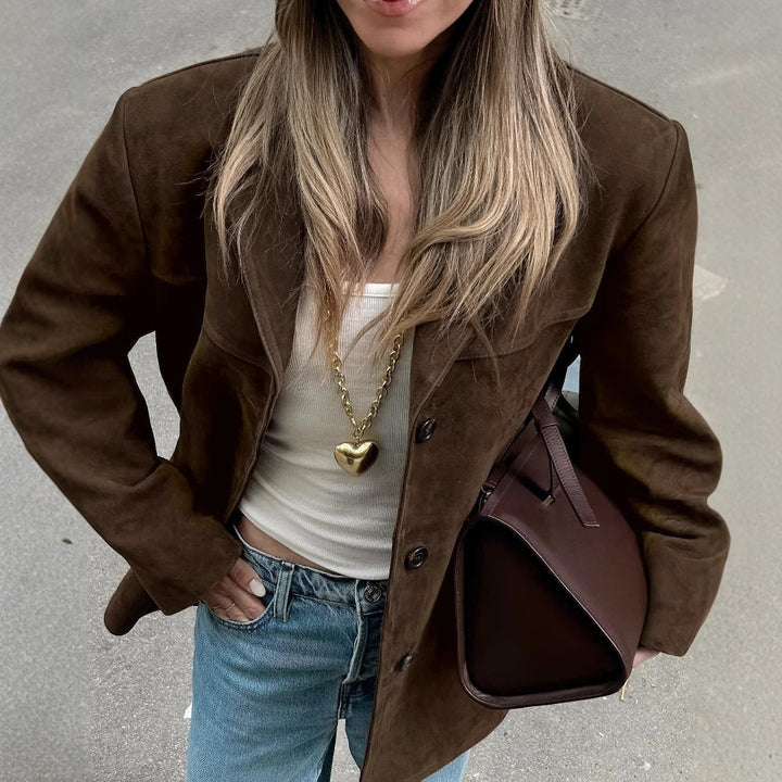 Damer mode Blazerjacka i mocka Mirla-Eva Jonsson