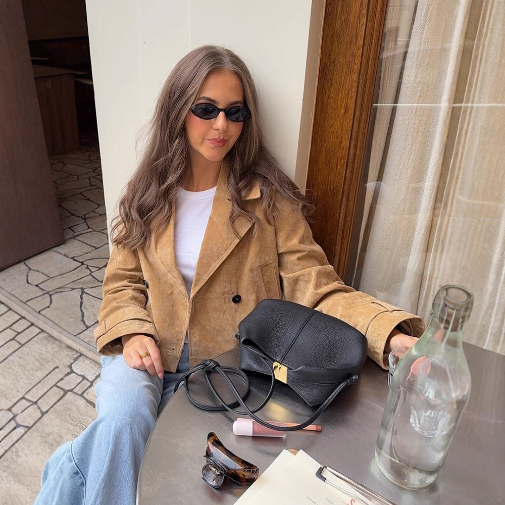 Damer mode Cropped Jacka i högkvalitativmocka Mirla-Eva Jonsson